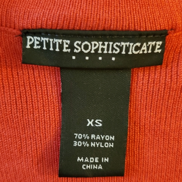 20- Petite Sophisticate Red/Orange cardigan Size XS - Picture 4 of 8